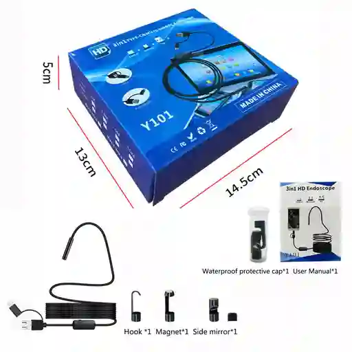 Cámara Endoscópica 3 En 1 Hd De 5 Metros