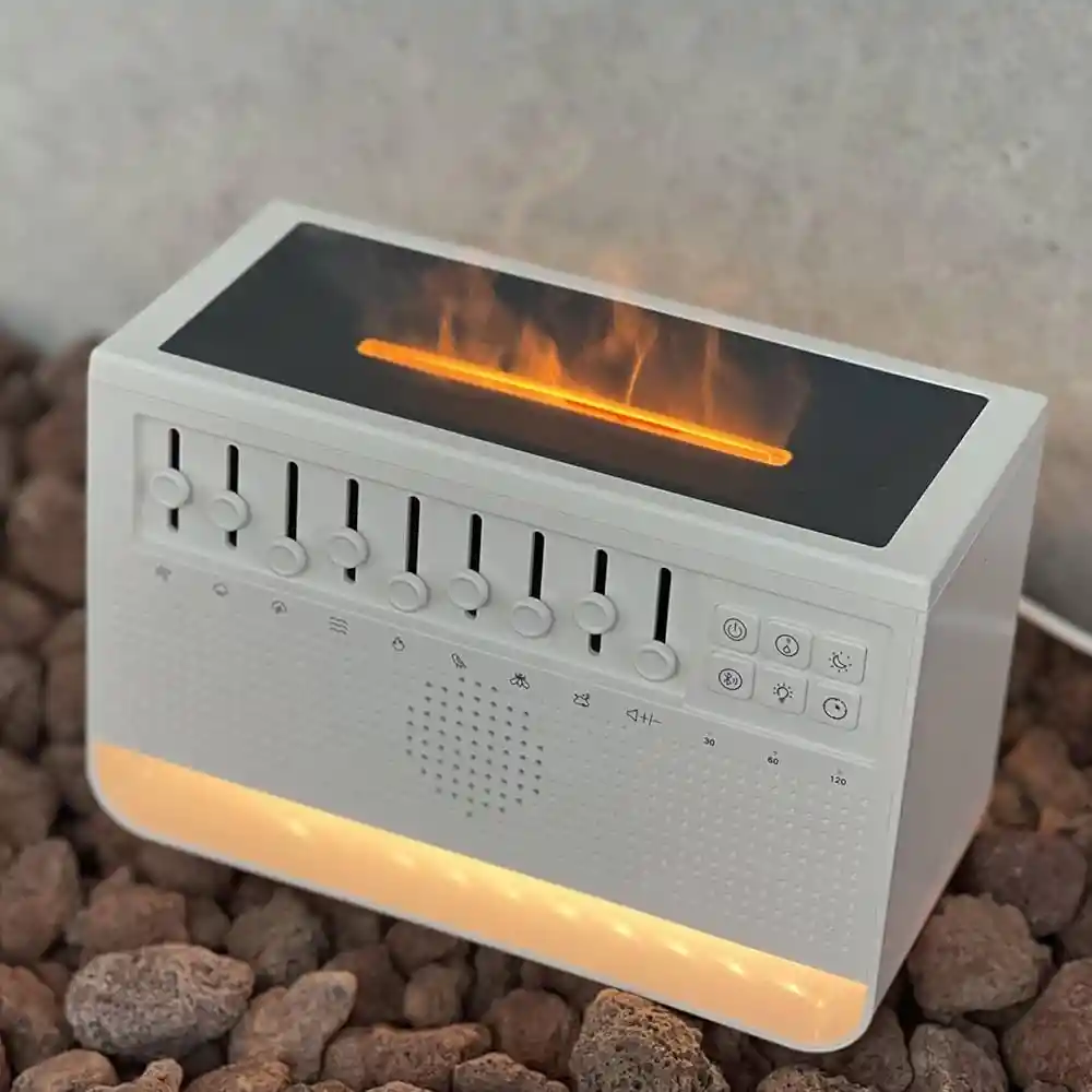 Humidificador Nocturno White Noise Flame Difusor