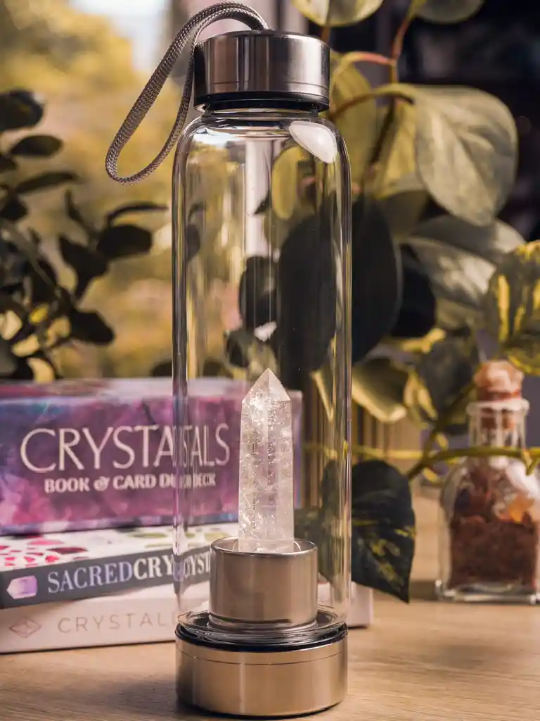 Botella Para Agua Con Cuarzo Cristal