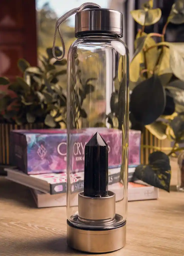 Botella Para Agua Con Obsidiana