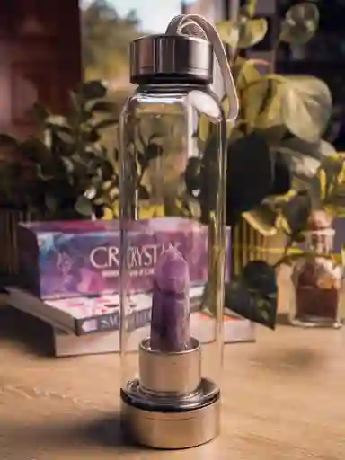 Botella Para Agua Con Amatista