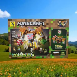 Juego De Construcción Minecraft 858 Piezas Con Retroiluminación Led