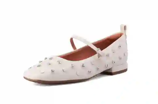 Baleta Blanco Plata Vizzano Talla 36