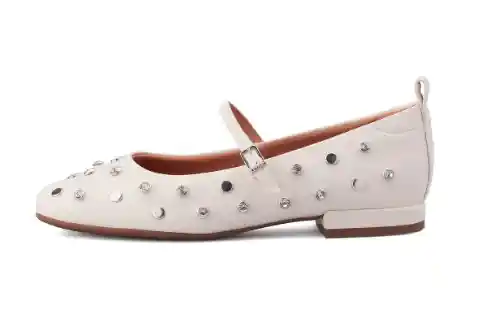 Baletas Blanco Plata Talla 37