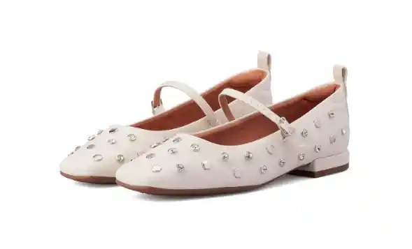 Baletas Blanco Plata Talla 37