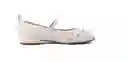 Baletas Blanco Plata Talla 37