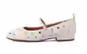 Baletas Blanco Plata Talla 38