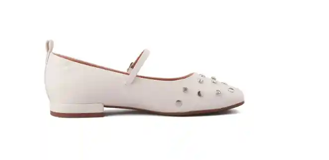 Baletas Blanco Plata Talla 38