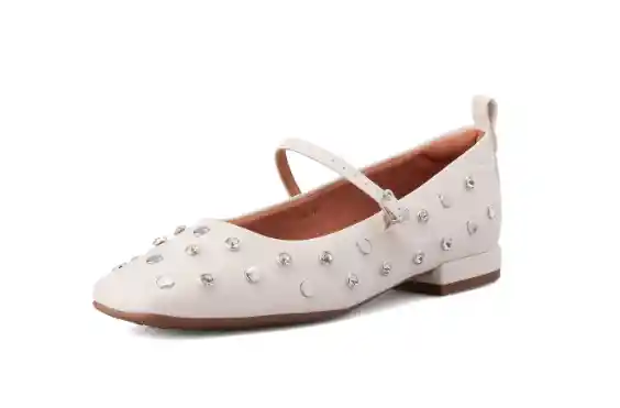 Baletas Blanco Plata Talla 38