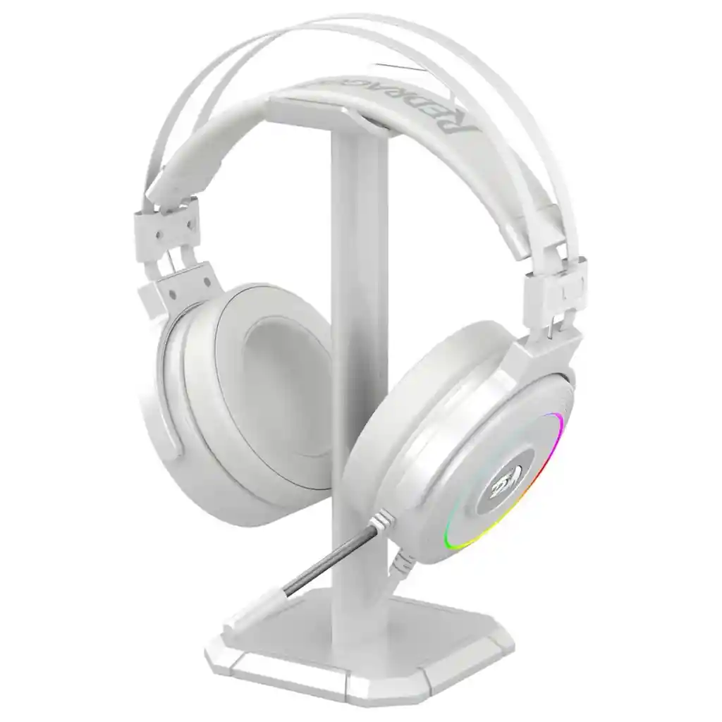 Diadema Gamer Redragon Lamia H320w Rgb Blanco + Soporte