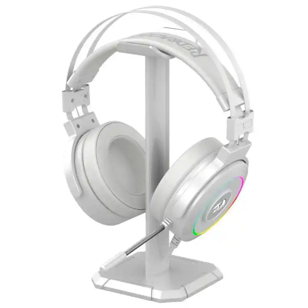 Diadema Gamer Redragon Lamia H320w Rgb Blanco + Soporte