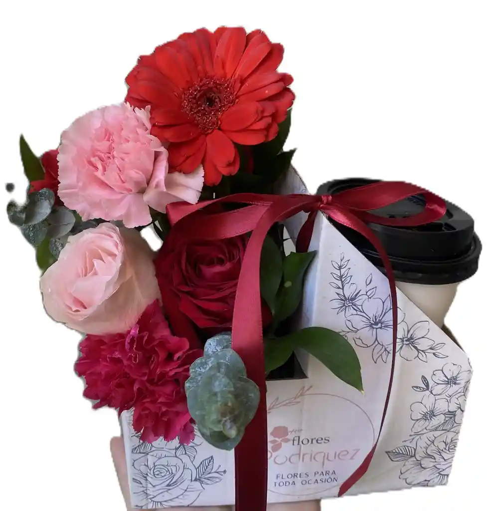 Flores Amor Y Amsitad Con Café