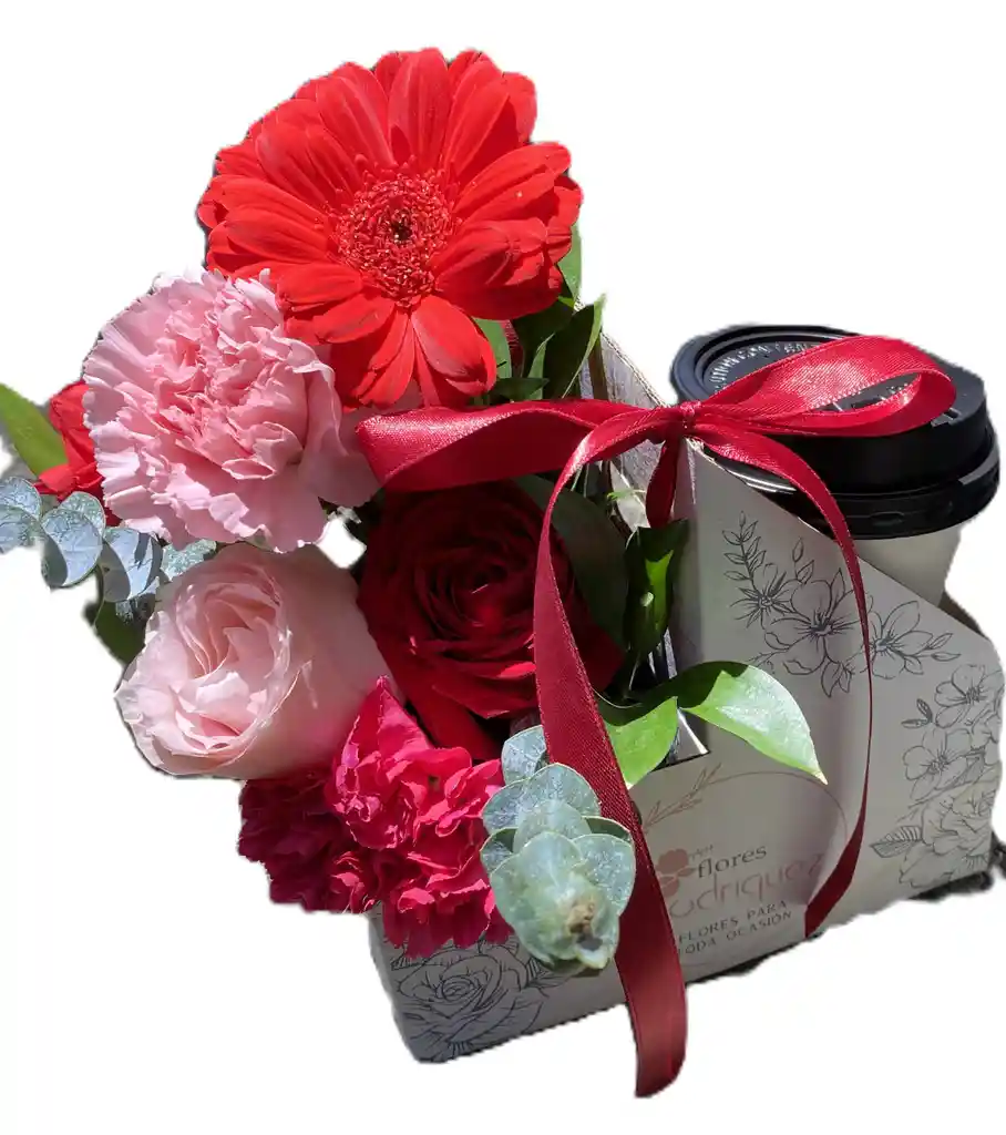 Flores Amor Y Amsitad Con Café