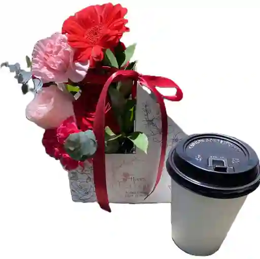 Flores Amor Y Amsitad Con Café