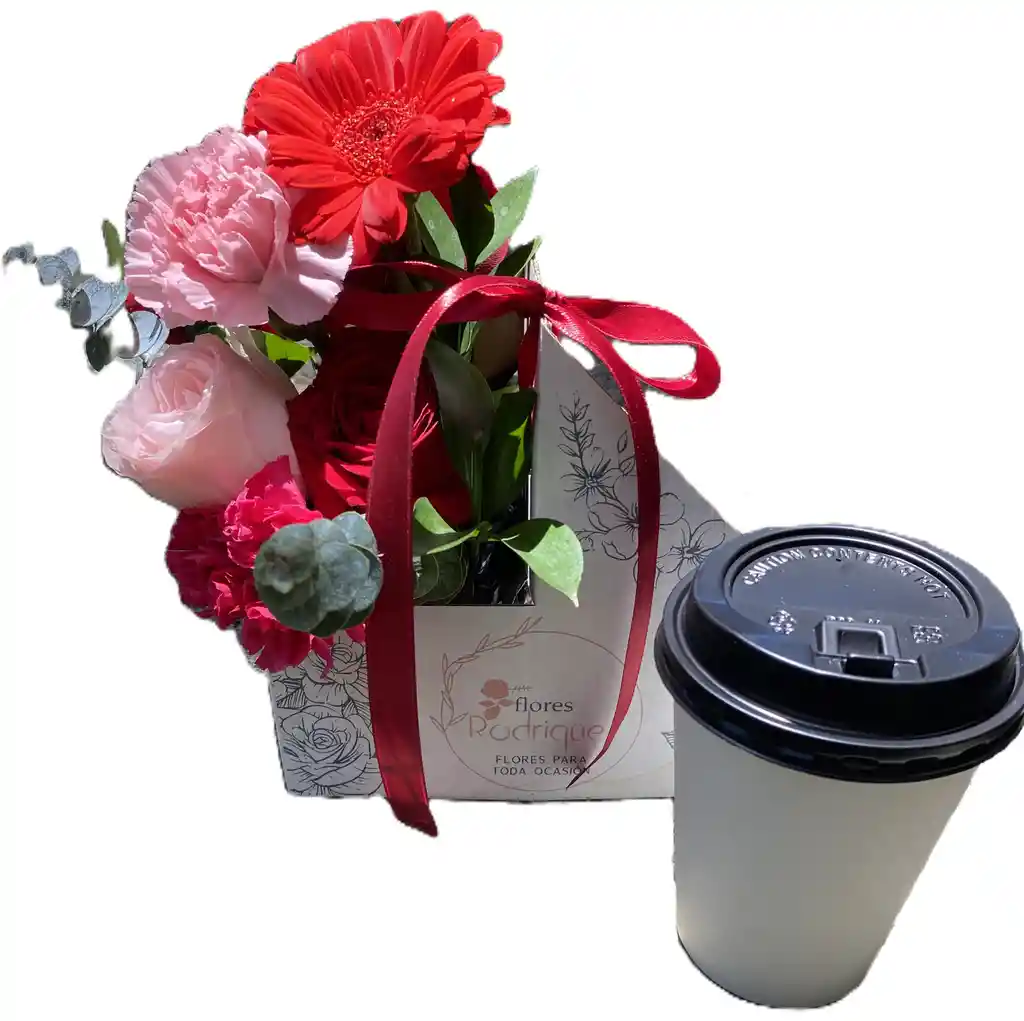 Flores Amor Y Amsitad Con Café