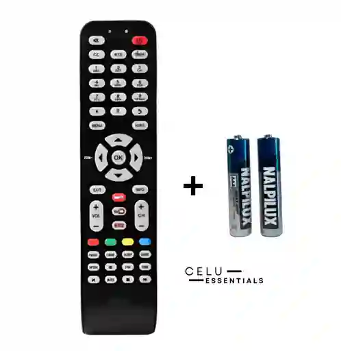 Control Remoto Smart Tv Challenger Universal Genérico Con Pilas