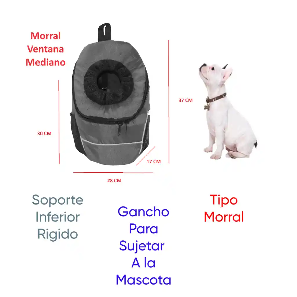 Morral Cargador Ventana Mediano + 15 Unidades De Tapetes Marron