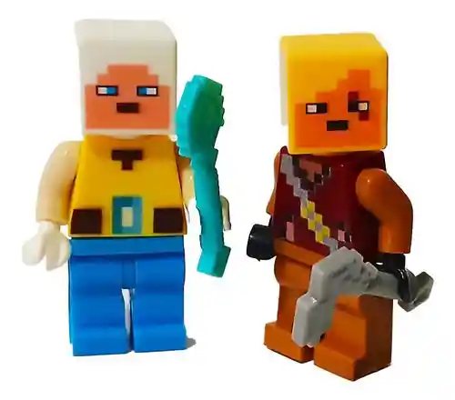 Coleccion Figuras X12 Desarmables Con Herramientas Tipo Lego