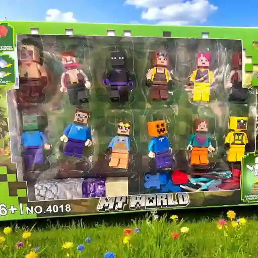 Coleccion Figuras X12 Desarmables Con Herramientas Tipo Lego