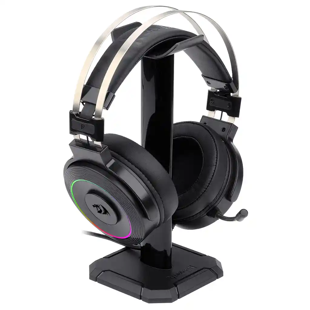 Diadema Gamer Redragon Lamia H320 Rgb Negra + Soporte