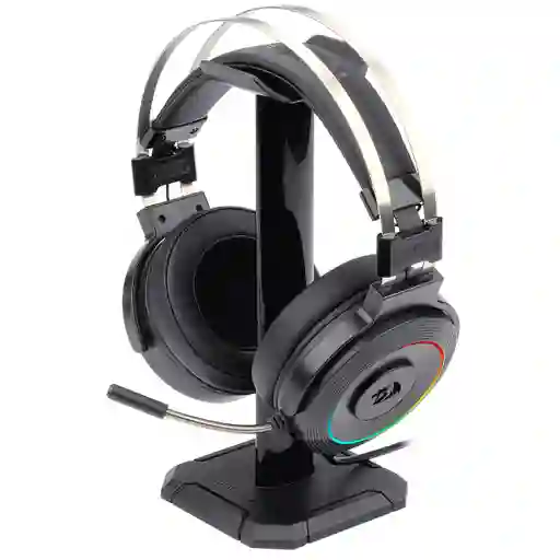 Diadema Gamer Redragon Lamia H320 Rgb Negra + Soporte
