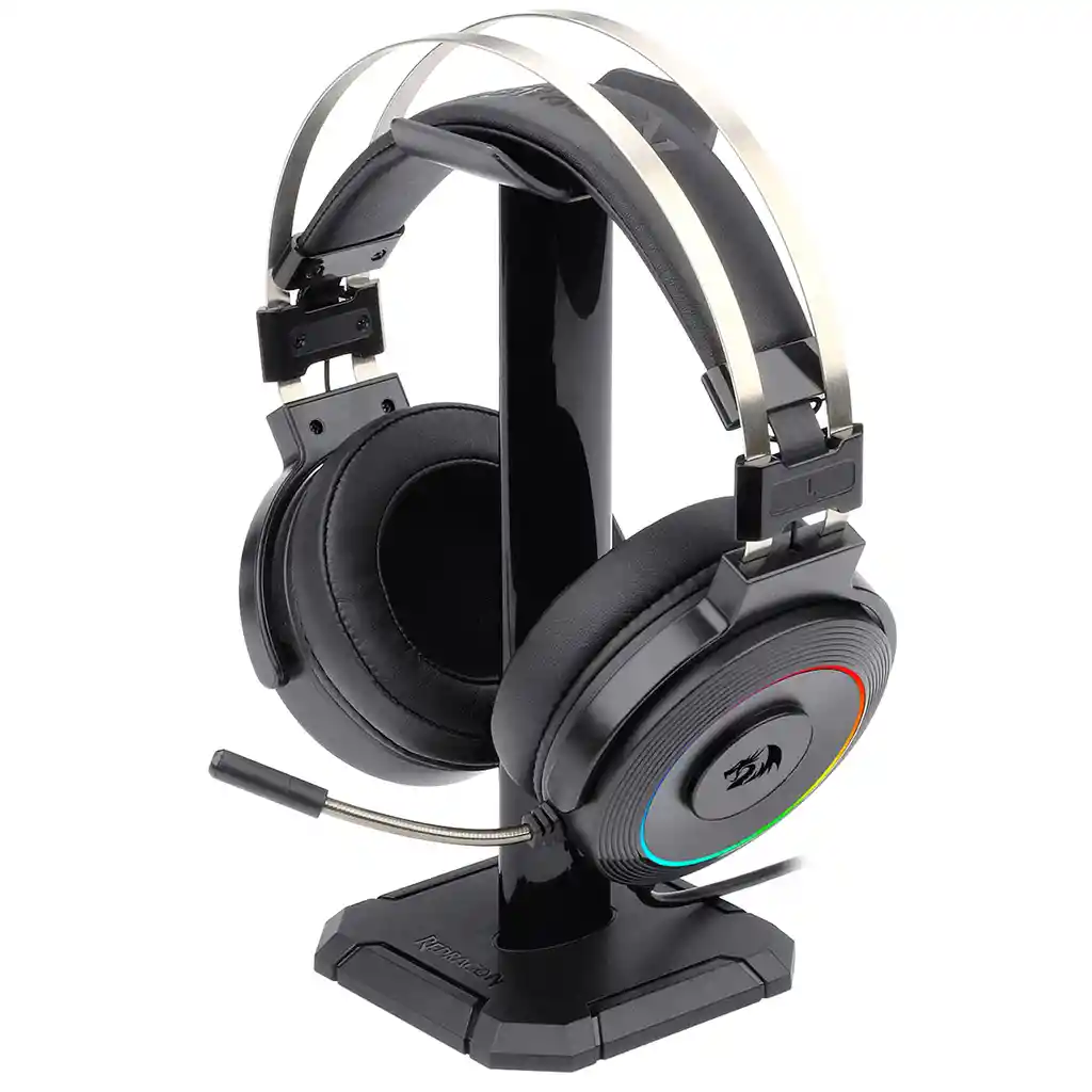 Diadema Gamer Redragon Lamia H320 Rgb Negra + Soporte