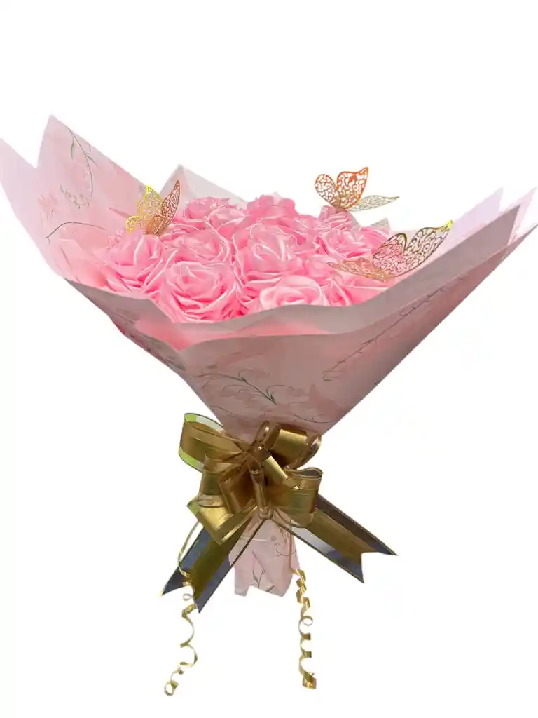 Arreglo Floral Eterno 19 Rosas Rosado