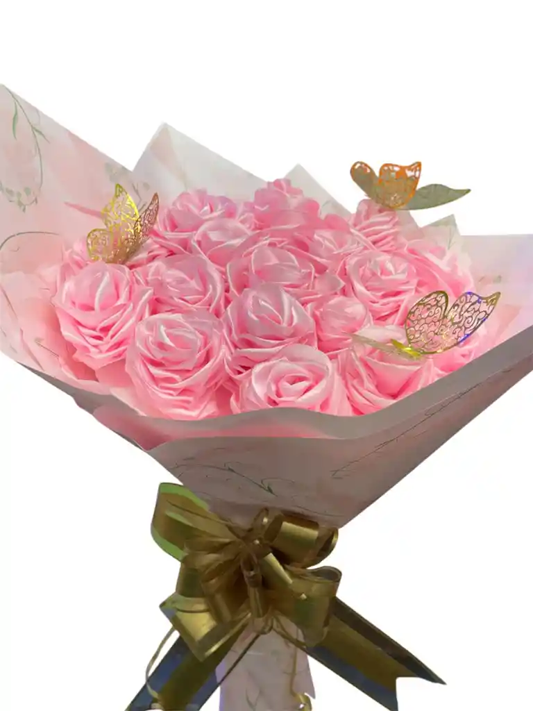 Arreglo Floral Eterno 19 Rosas Rosado