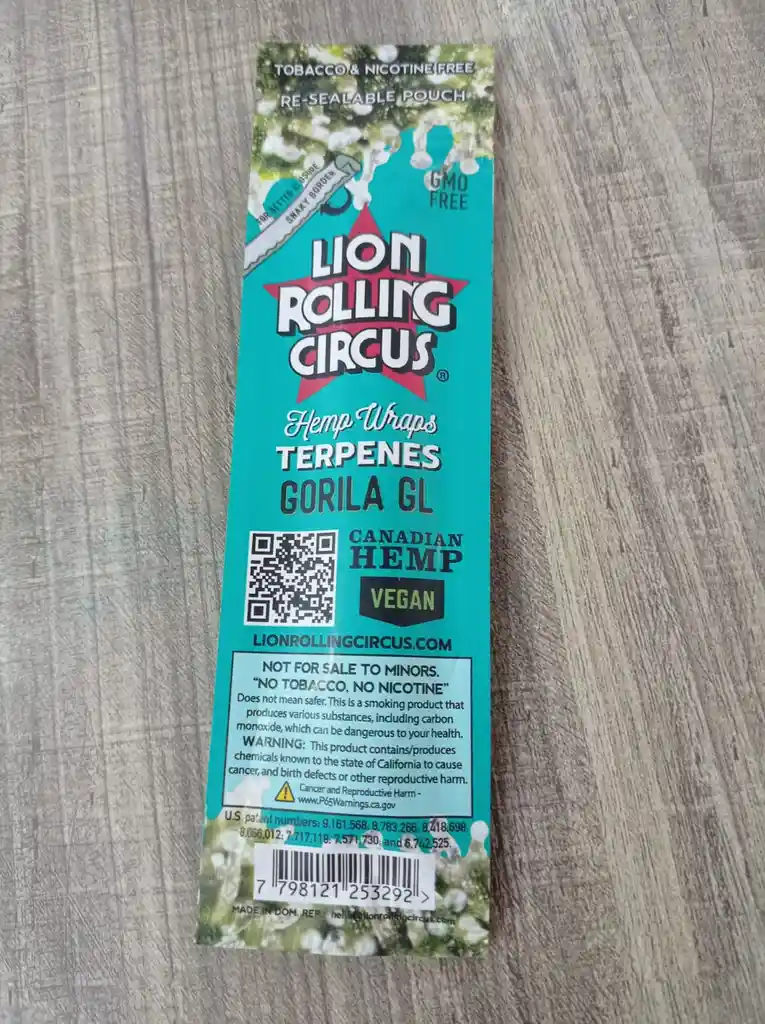 Lion Rolling Circus Blunt Hemp Wraps Terpenes - Gorila Gl