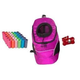 Morral Cargador Ventana Grande + Dispensador + 20 Rollos Rosado