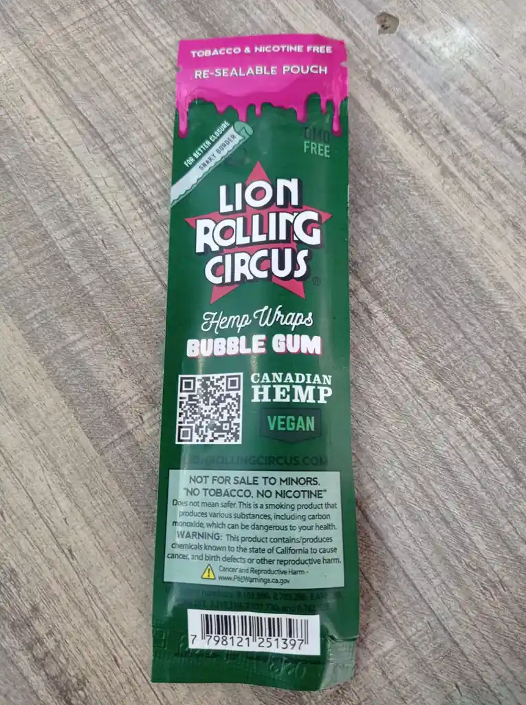 Lion Rolling Circus Blunt Hemp Wraps - Bubble Gum