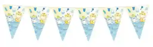 Banderin Decoracion Baby Shower Hipopotamo Azul