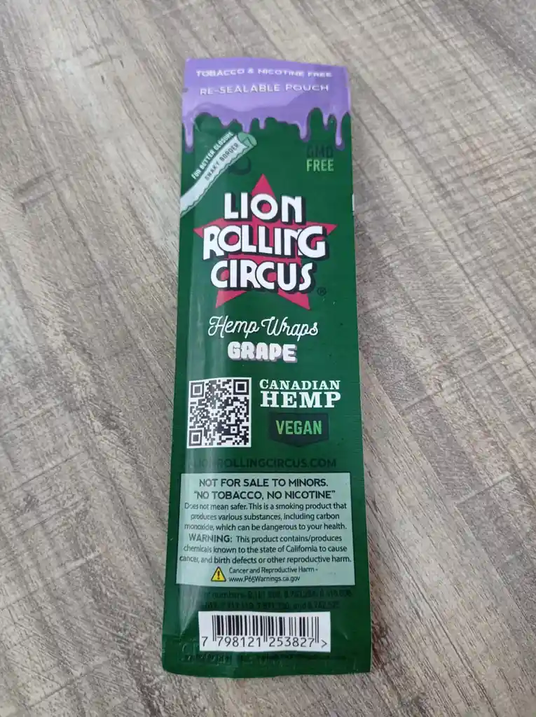 Lion Rolling Circus Blunt Hemp Wraps - Grape