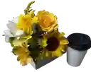 Flores Amarillas Con Café