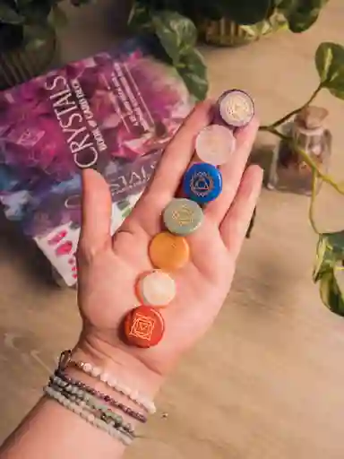 Set Redondo Para Chakras Con Símbolo