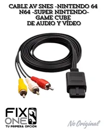 Cable Av Snes -nintendo 64 N64 -super Nintendo- Game Cube De Audio Y Vídeo