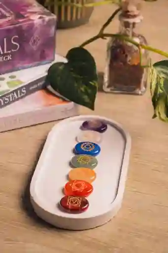 Set Ovalado Para Chakras Con Símbolo