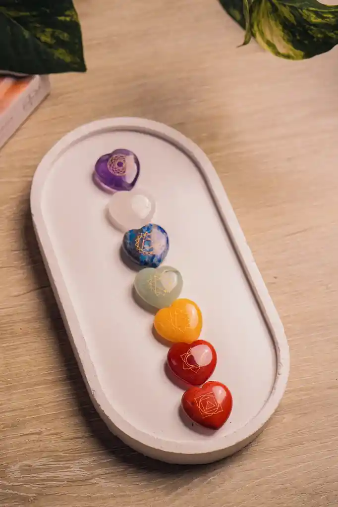 Set Corazón Para Chakras Con Símbolo