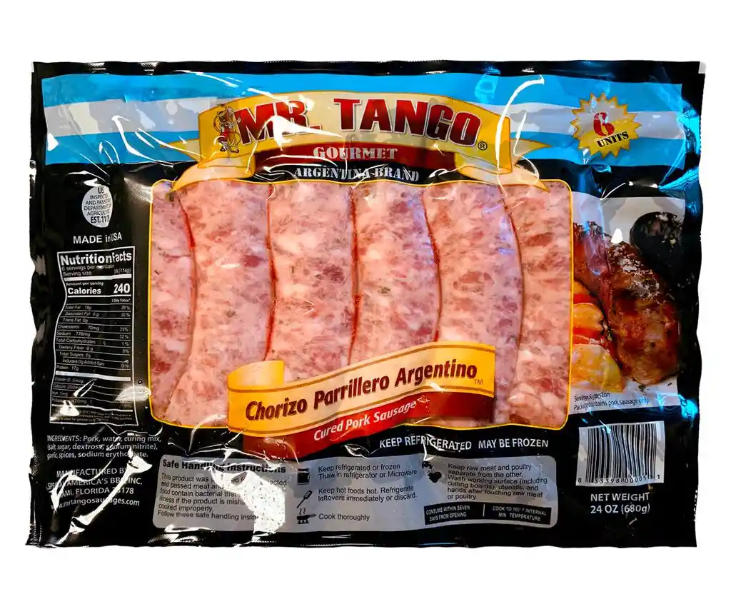 Mr. Tango Chorizo De Cerdo Crudo 680 G