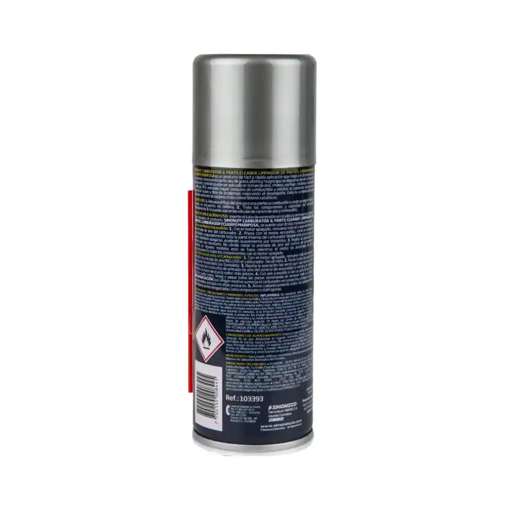 Limpiador De Carburador & Partes Mecánicas Simoniz - 240ml