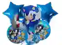 Kit Decorativo De Globos De Sonic Heroes X 5 Unid