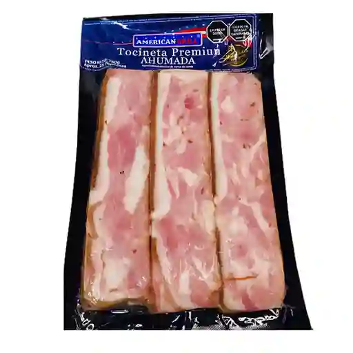 E & M Gourmet Tocineta Premium Ahumada Empacada Al Vacío 750 G