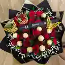 Bouquets 30 Rosas Con 10 Chocolates Ferrero Rocher