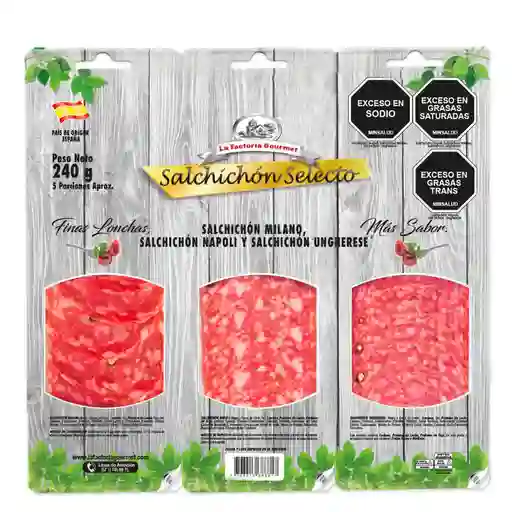 La Factoría Gourmet Salchichón Selecto 240 G