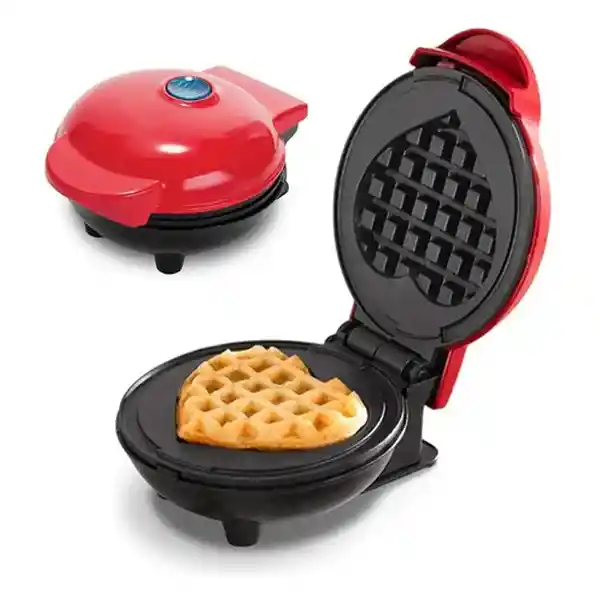 Mini Wafflera Electrica En Forma De Corazon