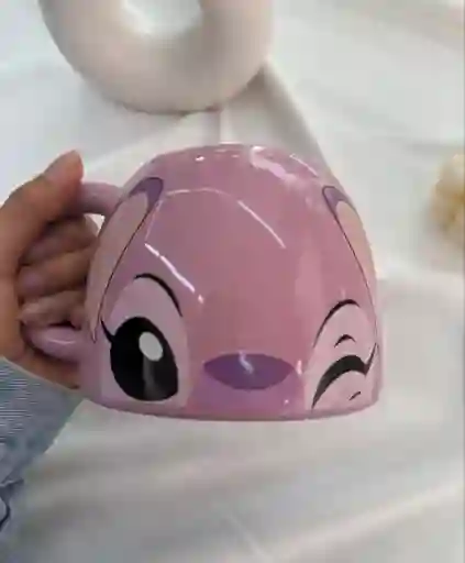 Mug Pocillo Angel Divertida Novia Stitch