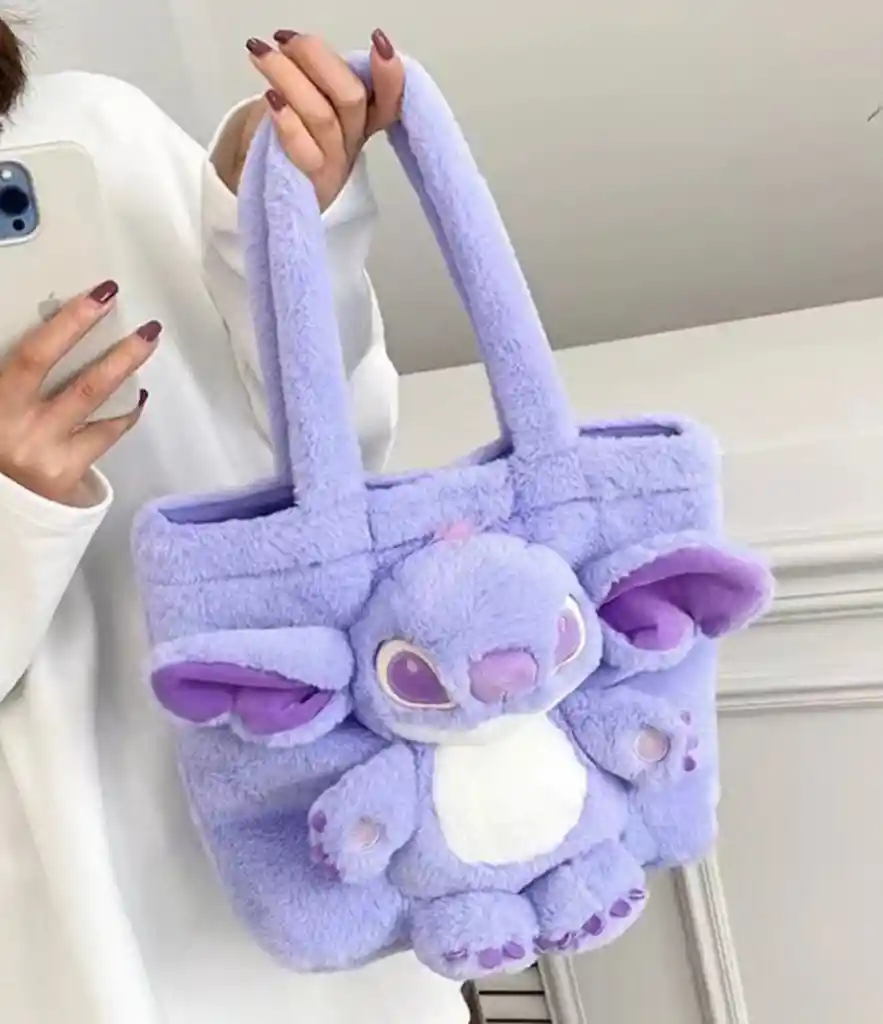 Bolso De Mano Stitch Morado
