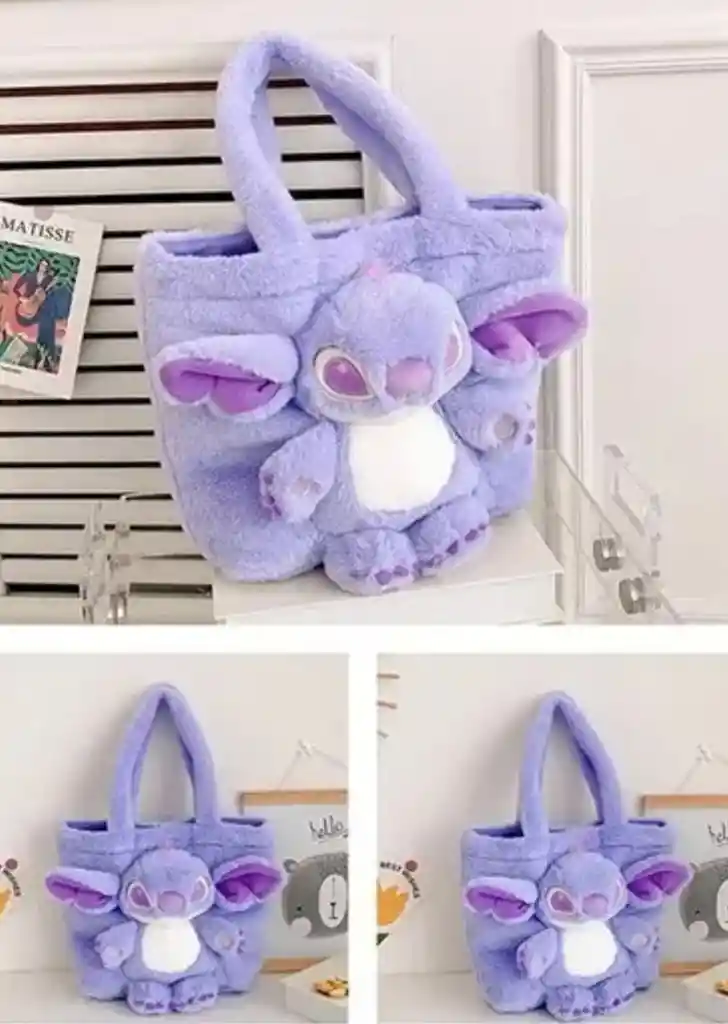 Bolso De Mano Stitch Morado