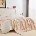 Cobija Sherpa Ovejera 3d Nubes Doble 190x210 Cm Beige