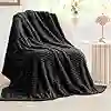 Cobija Sherpa Ovejera 3d Nubes Doble 190x210 Cm Negro